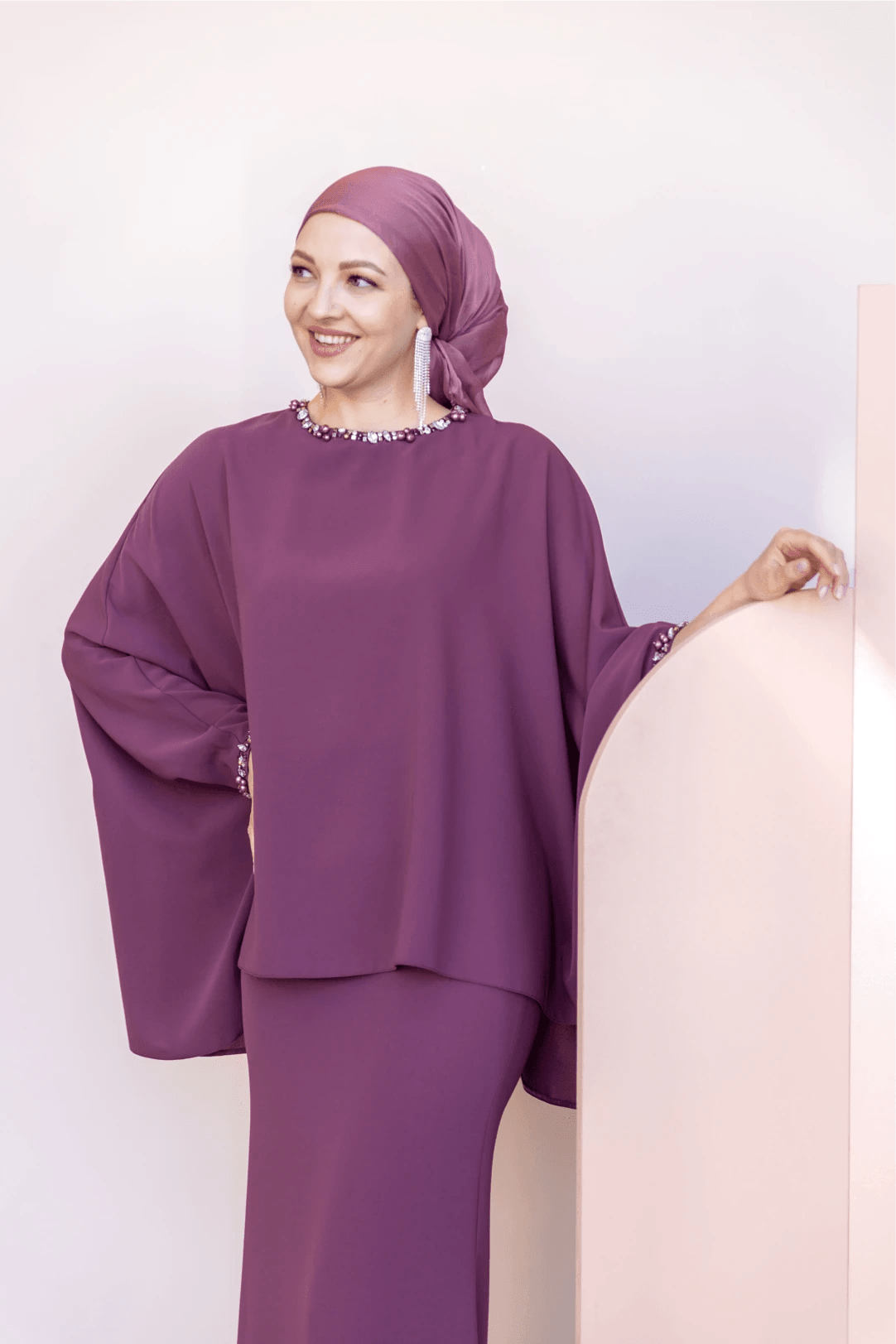 Eveline Tesettür Abiye - FioraofDress - tesettur - abiye - 44 - Mürdüm - hijab - evening - dress