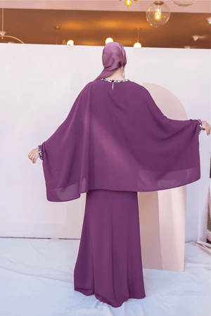 Eveline Tesettür Abiye - FioraofDress - tesettur - abiye - 44 - Mürdüm - hijab - evening - dress