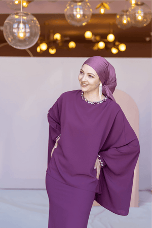 Eveline Tesettür Abiye - FioraofDress - tesettur - abiye - 44 - Mürdüm - hijab - evening - dress
