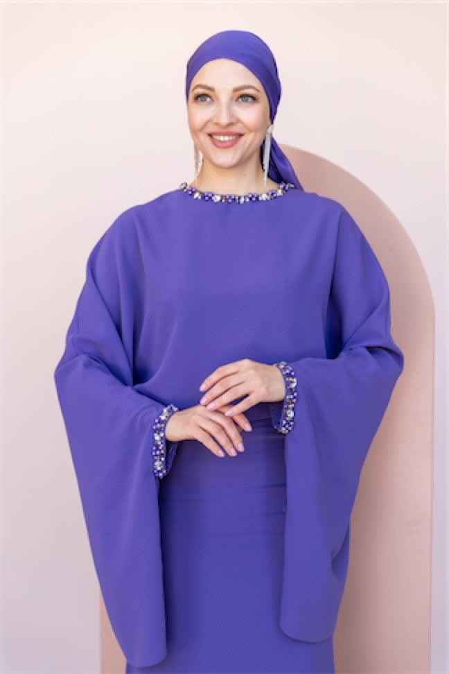 Eveline Tesettür Abiye - FioraofDress - tesettur - abiye - 44 - LİLAA - hijab - evening - dress