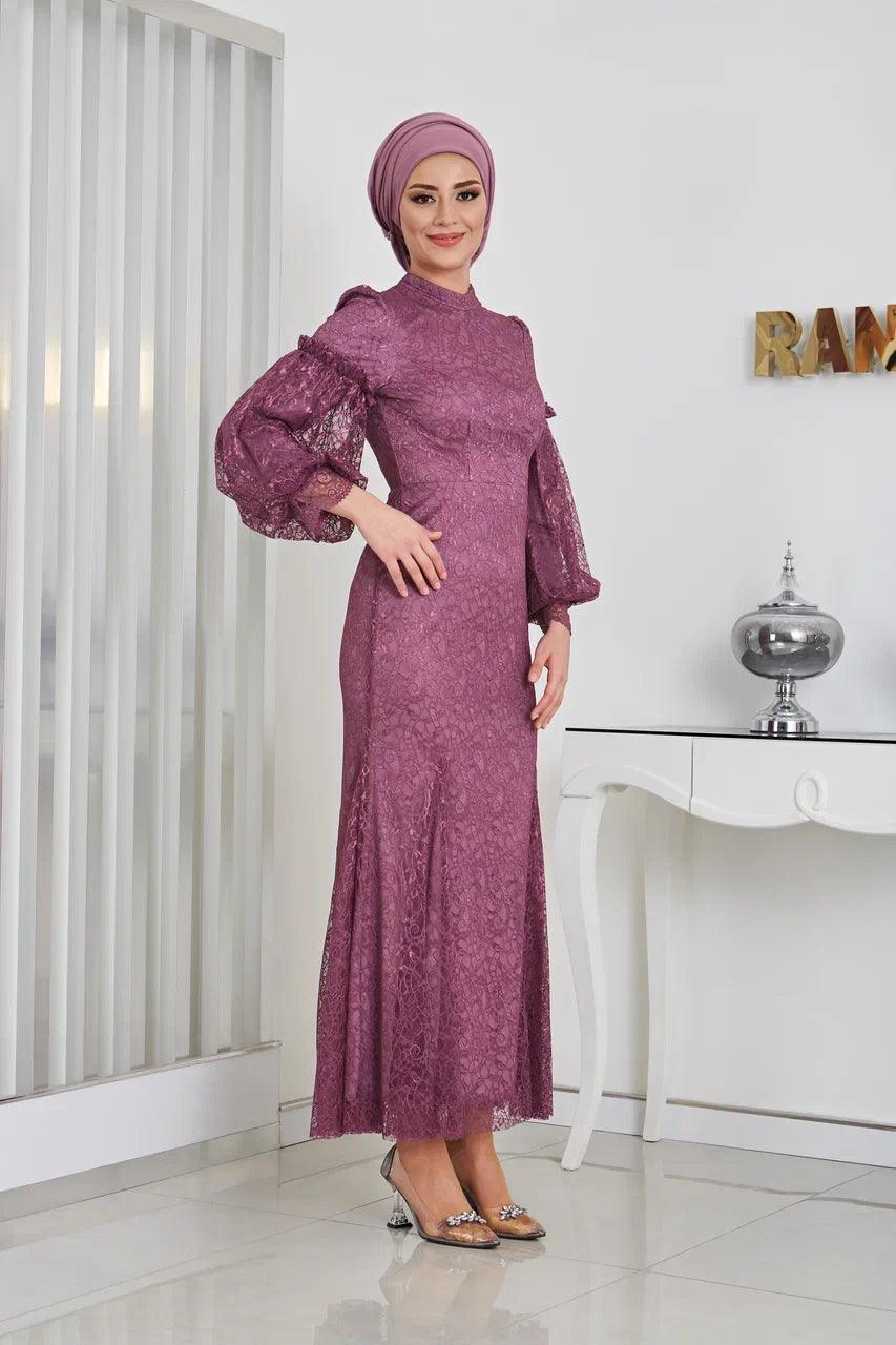 Eylül Tesettür Abiye - FioraofDress - tesettur - abiye - 44 - LİLAA - hijab - evening - dress