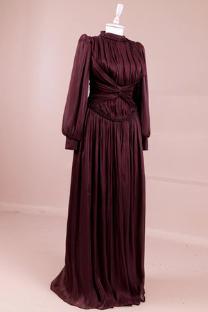 Faelyn Tesettür Abiye - FioraofDress - tesettur - abiye - bery burgundy - 38 - hijab - evening - dress