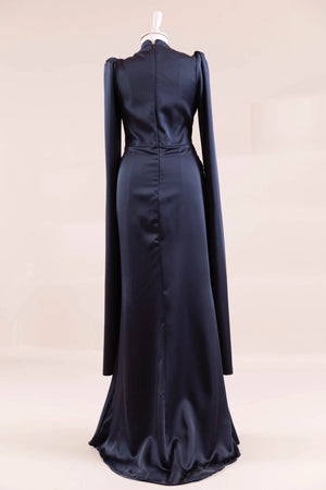 Faris Tesettür Abiye - FioraofDress - tesettur - abiye - lacivert - 38 - hijab - evening - dress