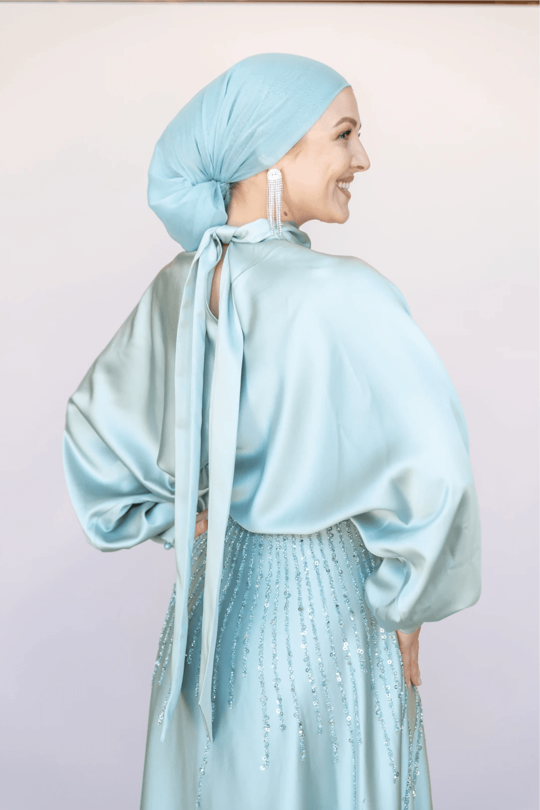 Fiona Tesettür Takım - FioraofDress - tesettur - abiye - 44 - Su Yeşili - hijab - evening - dress