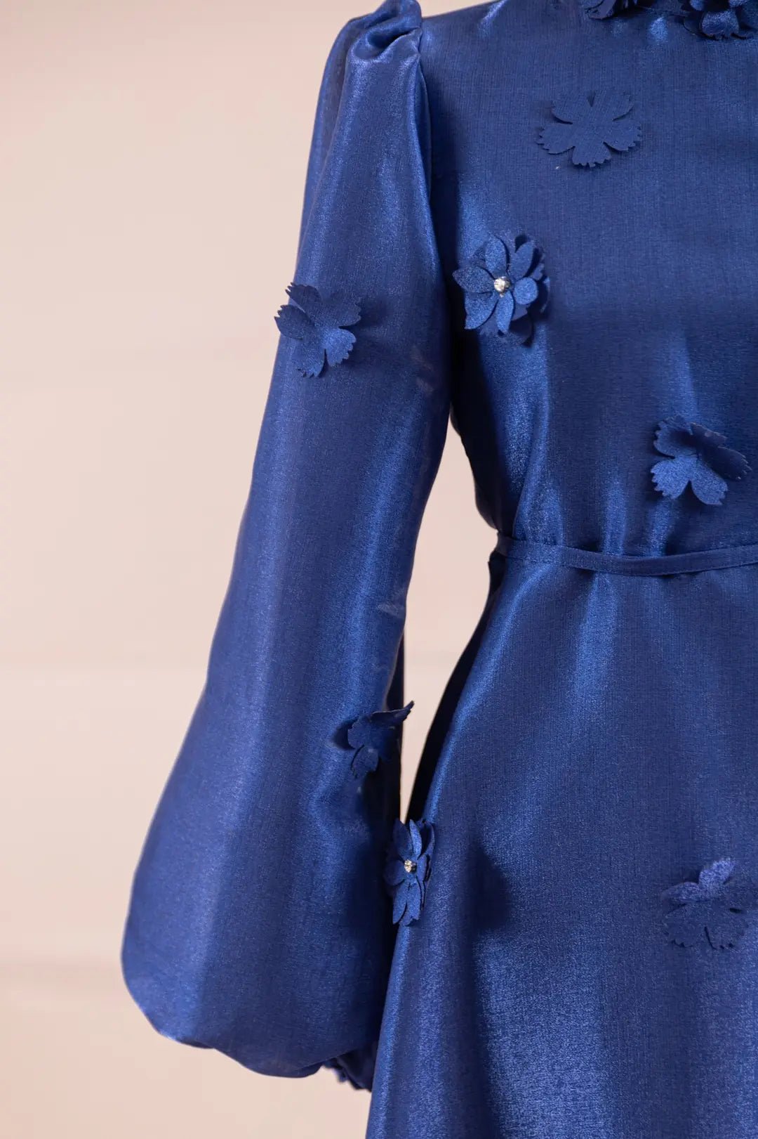 Flowers Tesettür Abiye - FioraofDress - tesettur - abiye - Lacivert - 36 - hijab - evening - dress