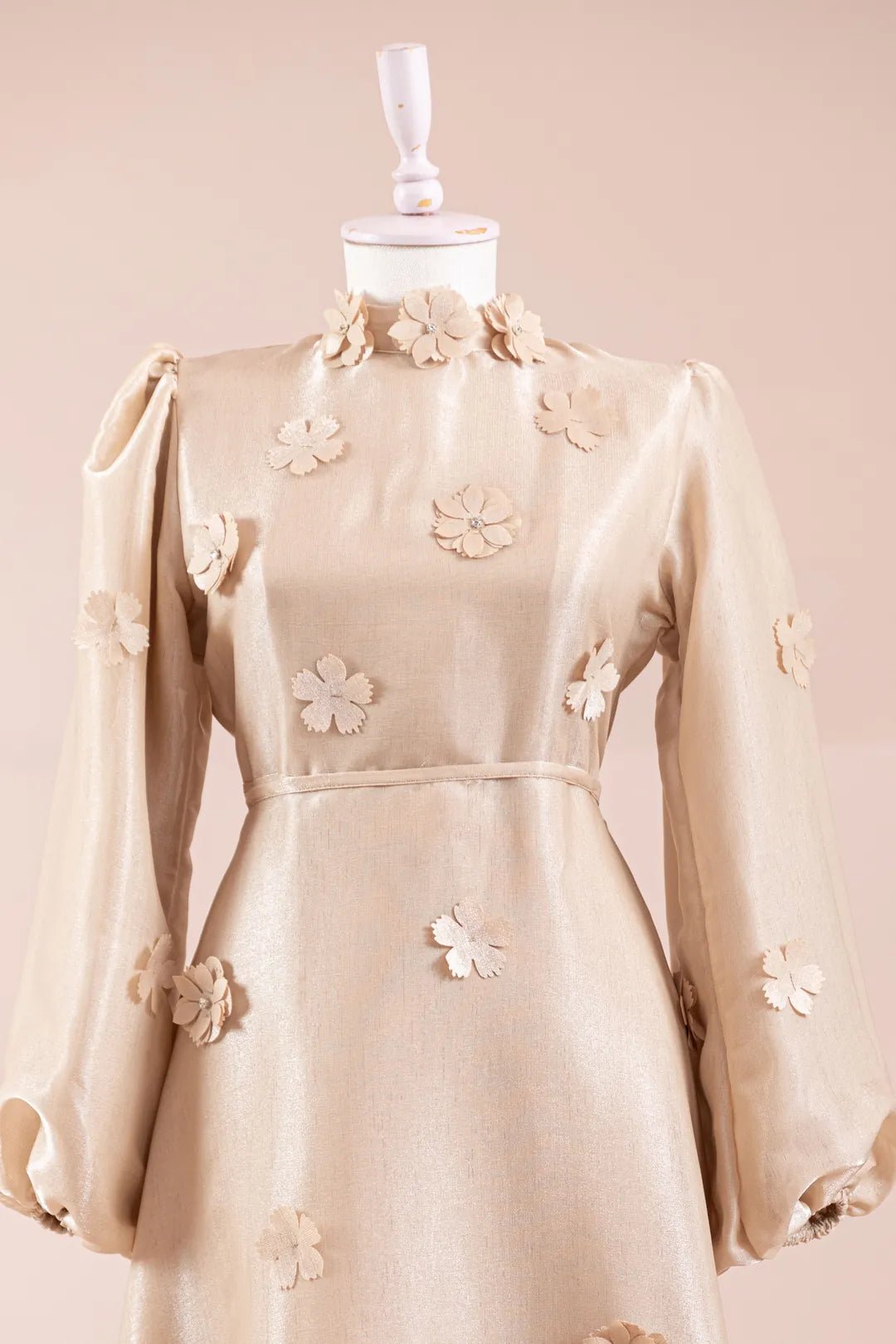 Flowers Tesettür Abiye - FioraofDress - tesettur - abiye - Bej - 36 - hijab - evening - dress