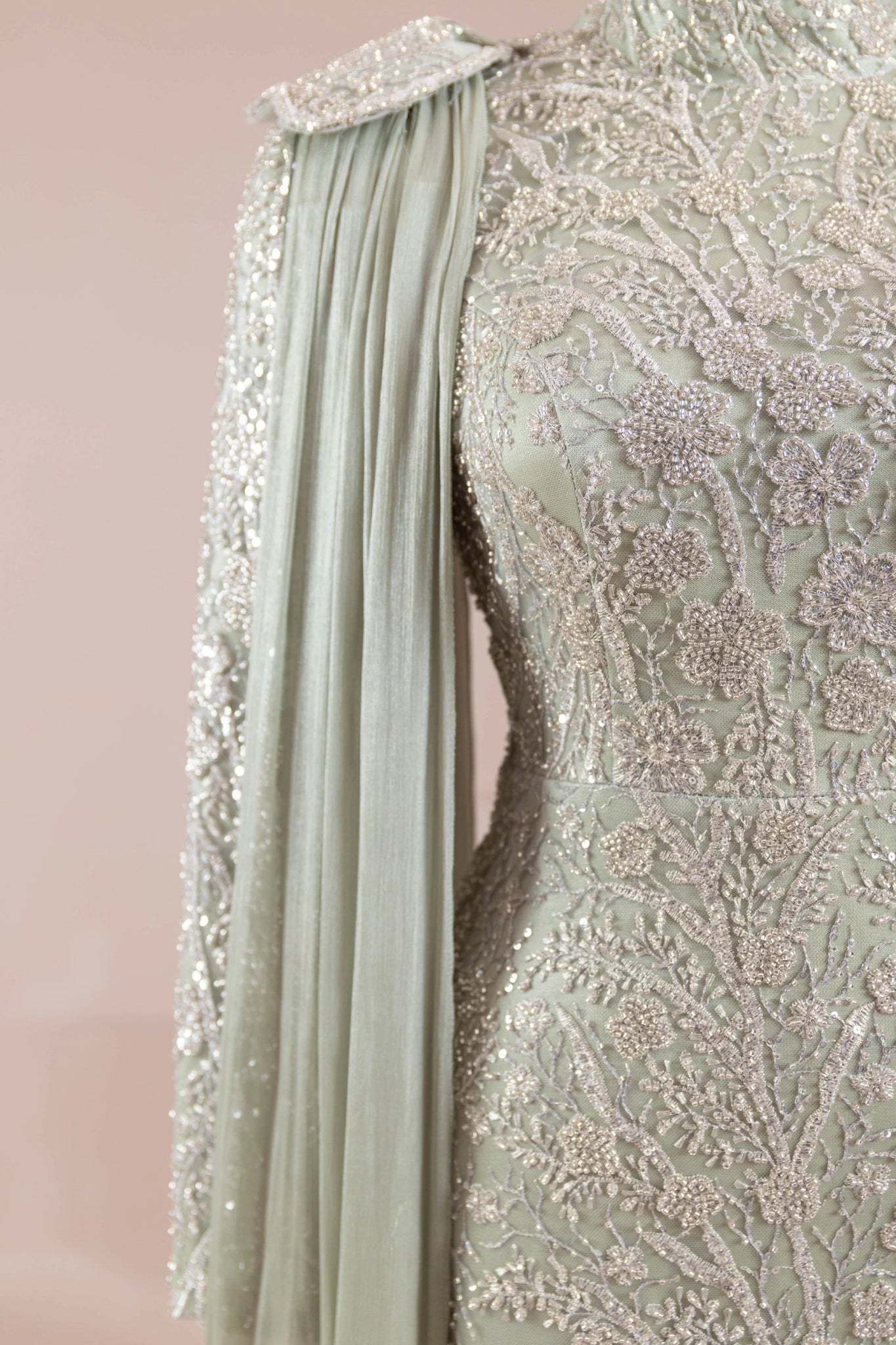 Glam Tesettür Abiye - FioraofDress - tesettur - abiye - mint - 38 - hijab - evening - dress