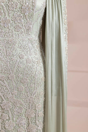 Glam Tesettür Abiye - FioraofDress - tesettur - abiye - mint - 38 - hijab - evening - dress