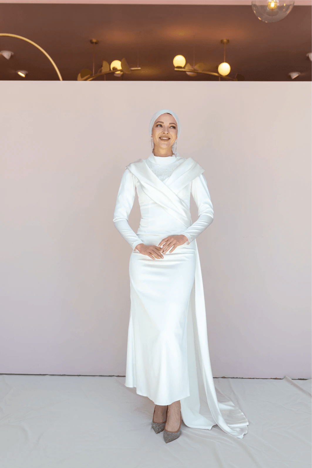 Glorinda Tesettür Abiye - FioraofDress - tesettur - abiye - 44 - Beyaz - hijab - evening - dress