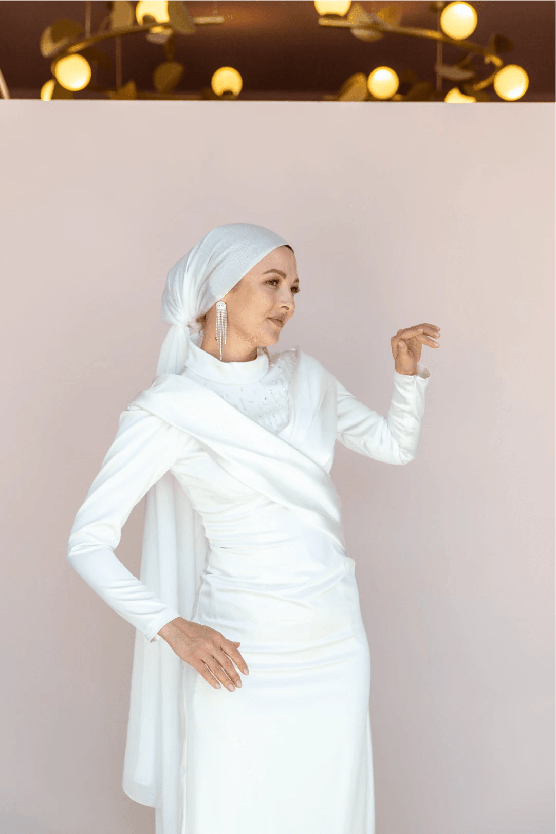 Glorinda Tesettür Abiye - FioraofDress - tesettur - abiye - 44 - Beyaz - hijab - evening - dress