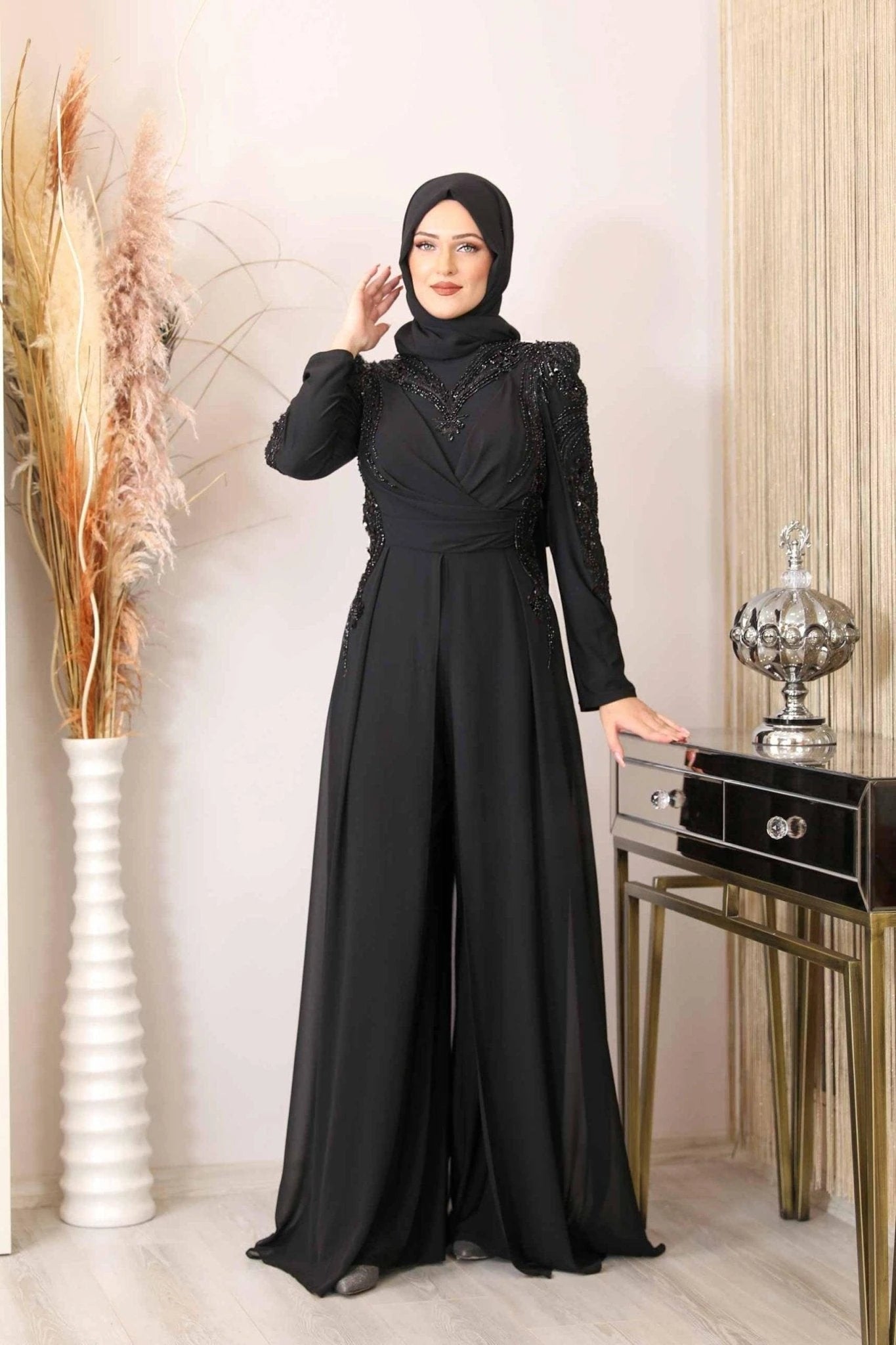 Güneş Tulum Abiye - FioraofDress - tesettur - abiye - lacivert - 48 - hijab - evening - dress