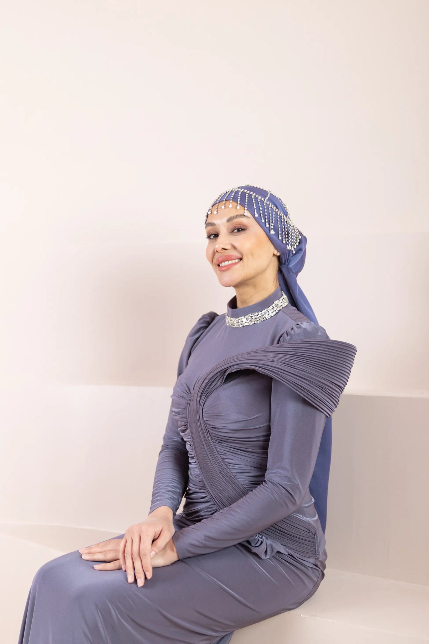 Hailey Tesettür Abiye - FioraofDress - tesettur - abiye - violet - 38 - hijab - evening - dress