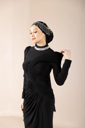 Hailey Tesettür Abiye - FioraofDress - tesettur - abiye - Siyahh - 38 - hijab - evening - dress