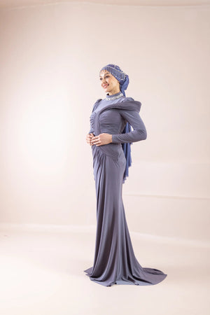 Hailey Tesettür Abiye - FioraofDress - tesettur - abiye - violet - 38 - hijab - evening - dress