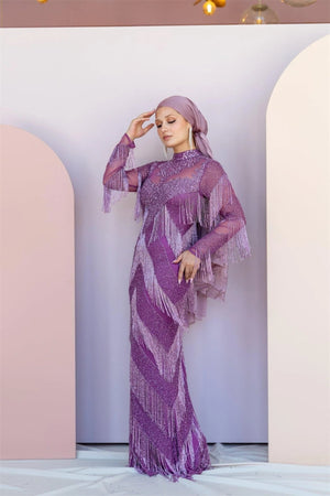 Handmade Embroidered AH1028 - FioraofDress - tesettur - abiye - 48 - hijab - evening - dress