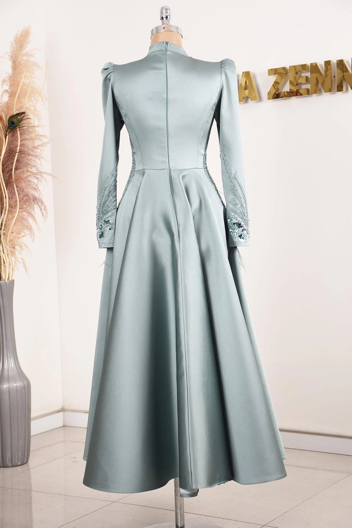 Holly Tesettür Abiye - FioraofDress - tesettur - abiye - MİNT - 38 - hijab - evening - dress