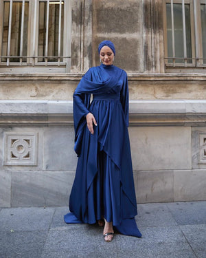 Hümeyra Tesettür Abiye - FioraofDress - tesettur - abiye - LACİVERT - 36 - hijab - evening - dress