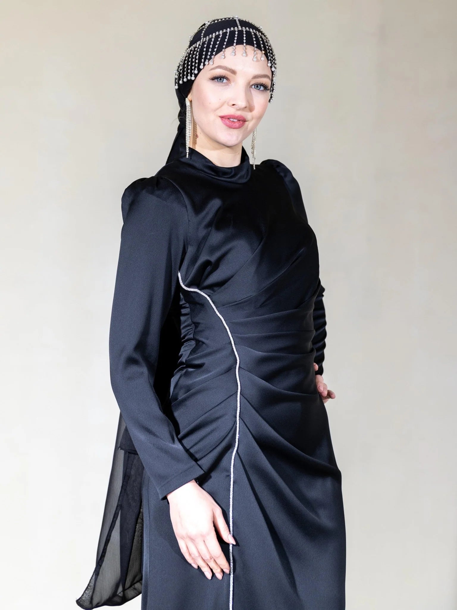 İnci Taş Tesettür Abiye - FioraofDress - tesettur - abiye - 44 - Siyahh - hijab - evening - dress