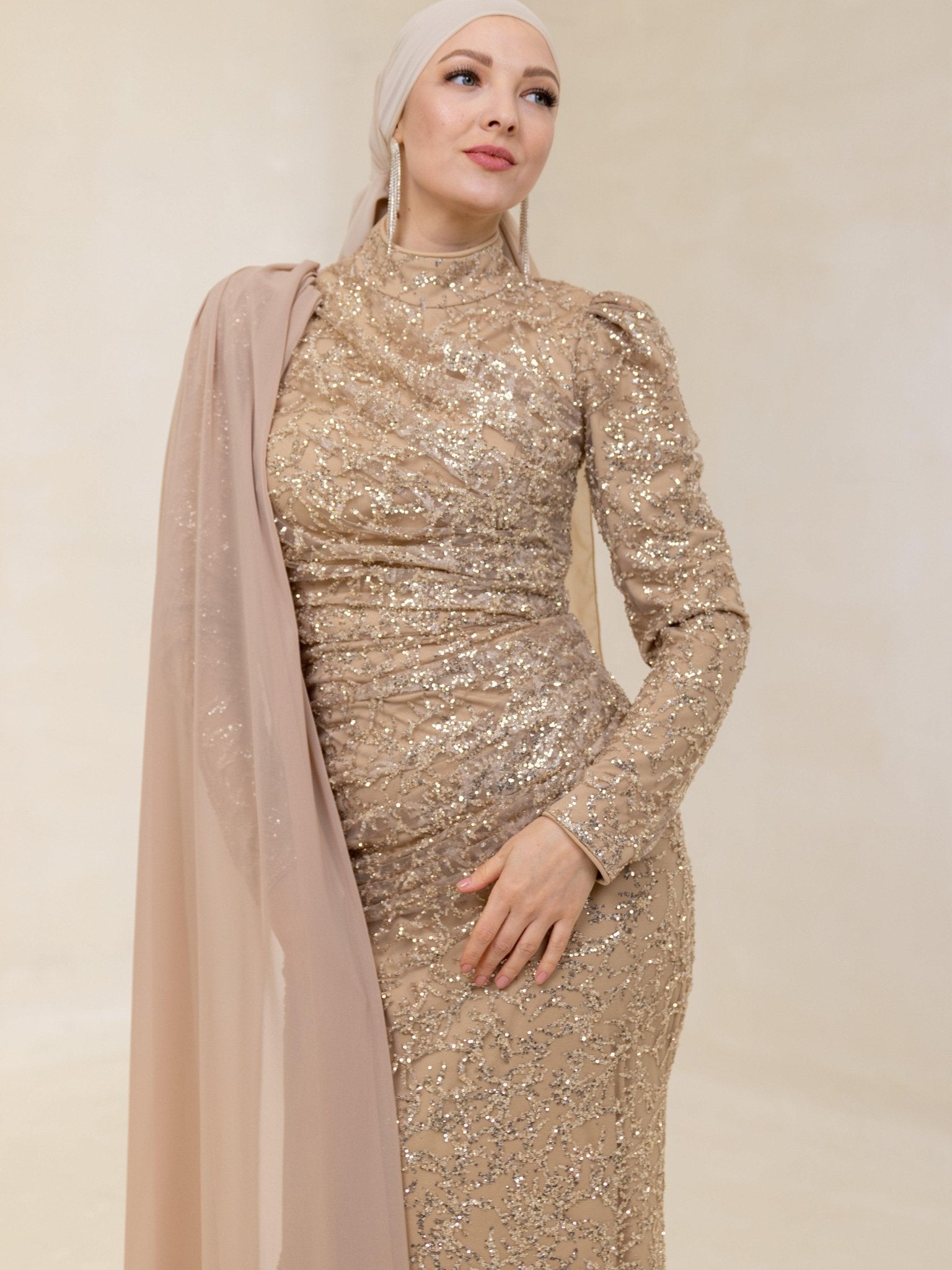 Işıl Tesettür Abiye - FioraofDress - tesettur - abiye - 44 - Beyaz - hijab - evening - dress