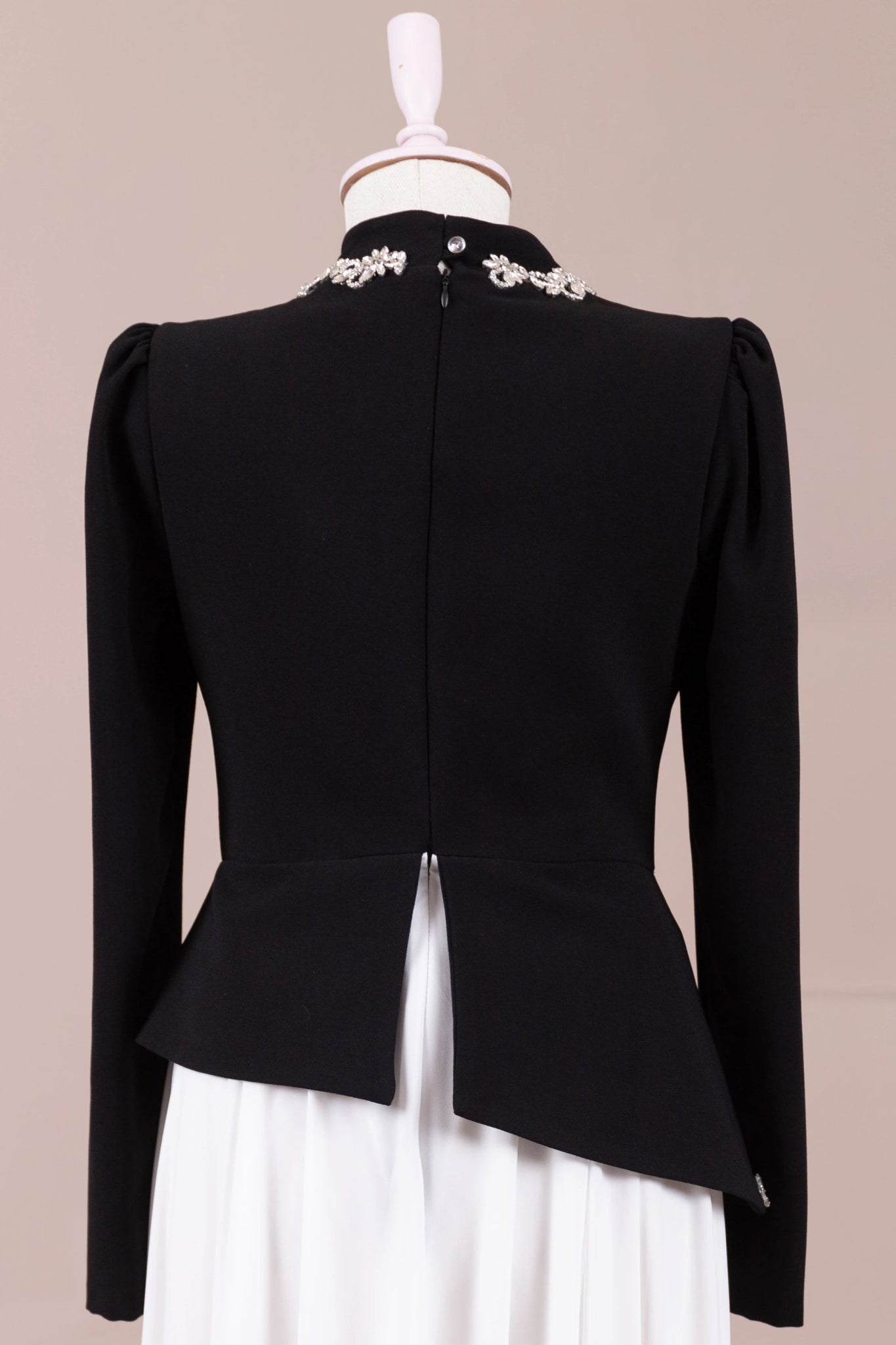 Jamila Tesettür Abiye - FioraofDress - tesettur - abiye - Siyah Beyaz - 38 - hijab - evening - dress