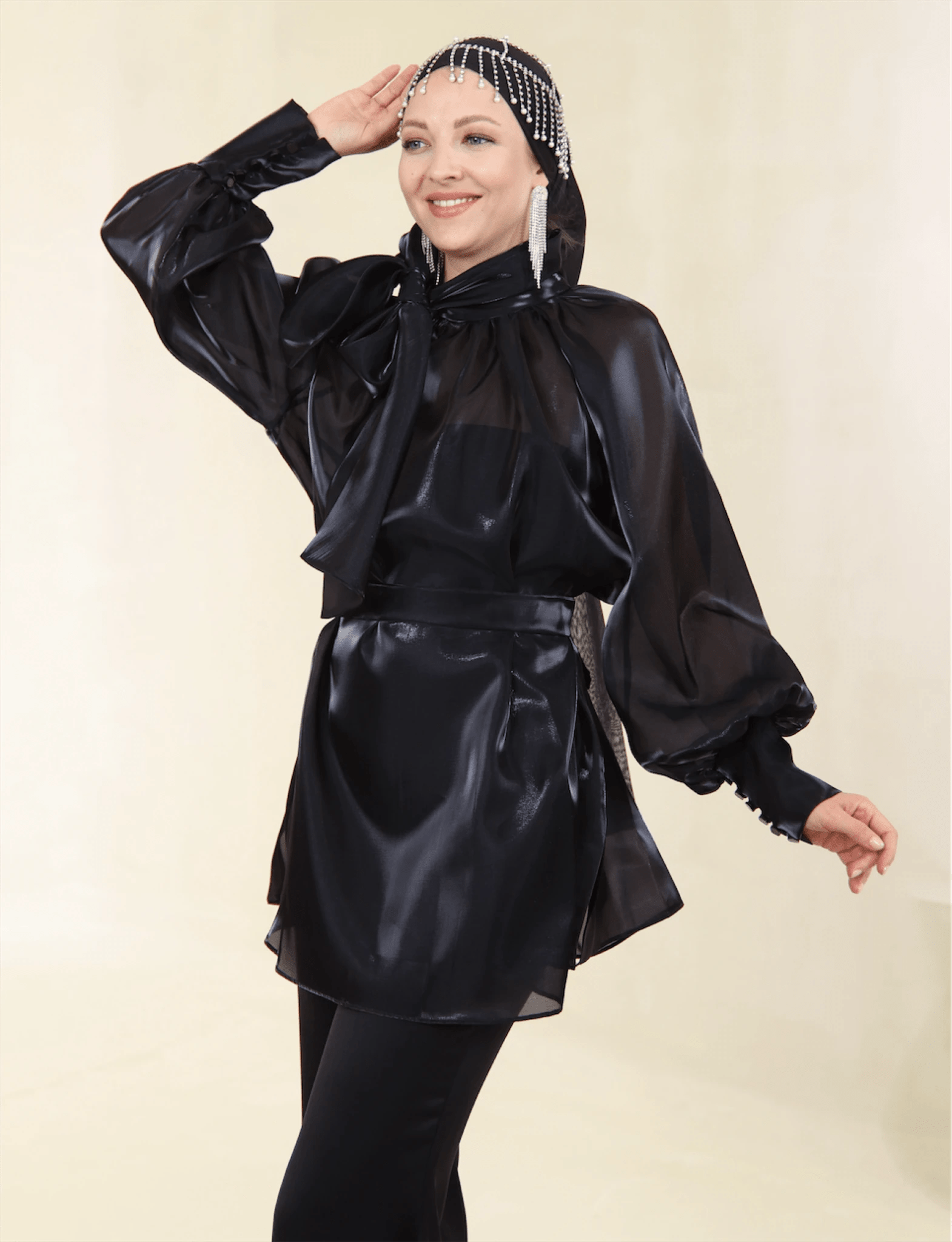 Janjan Tesettür Abiye Takım - FioraofDress - tesettur - abiye - 44 - Siyahh - hijab - evening - dress