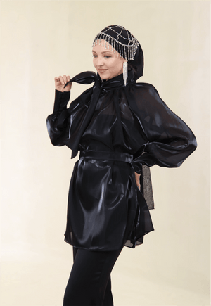 Janjan Tesettür Abiye Takım - FioraofDress - tesettur - abiye - 44 - Siyahh - hijab - evening - dress