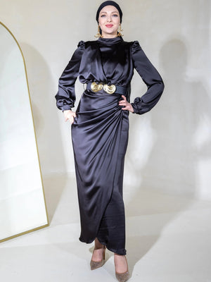 Kamer Tesettür Abiye - FioraofDress - tesettur - abiye - 44 - Siyahh - hijab - evening - dress