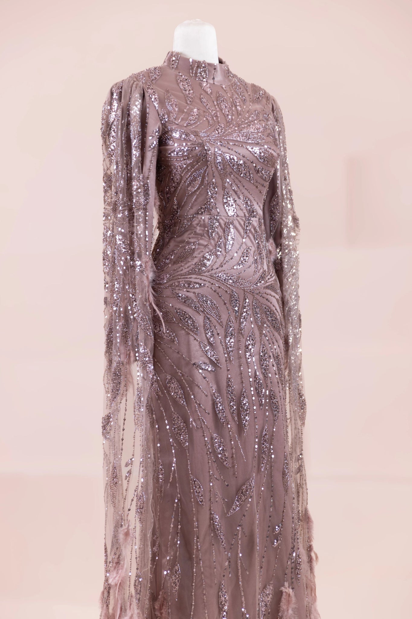 Kol Pelerin Tesettür Abiye - FioraofDress - tesettur - abiye - Bakır - 38 - hijab - evening - dress