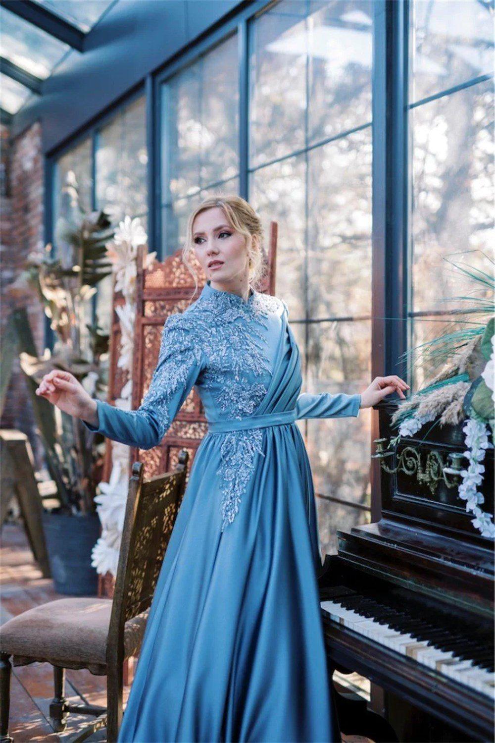 Lara Tesettür Abiye Roza - FioraofDress - tesettur - abiye - 52 - hijab - evening - dress