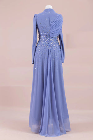 Levia Tesettür Abiye - FioraofDress - tesettur - abiye - indigo - 36 - hijab - evening - dress