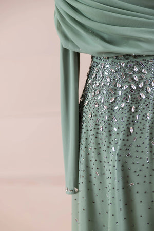 Levia Tesettür Abiye - FioraofDress - tesettur - abiye - mint - 36 - hijab - evening - dress