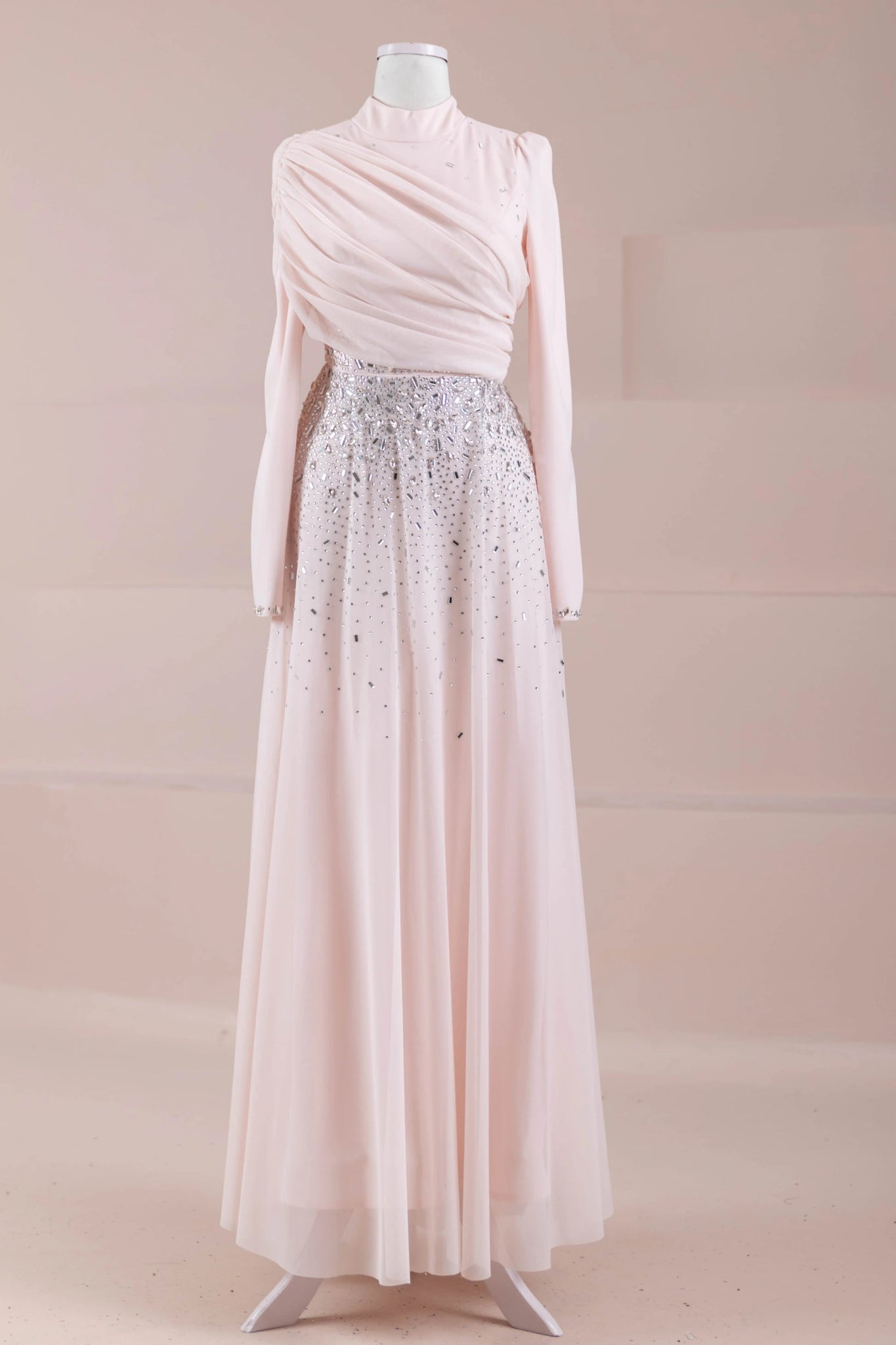 Levia Tesettür Abiye - FioraofDress - tesettur - abiye - krem - 36 - hijab - evening - dress