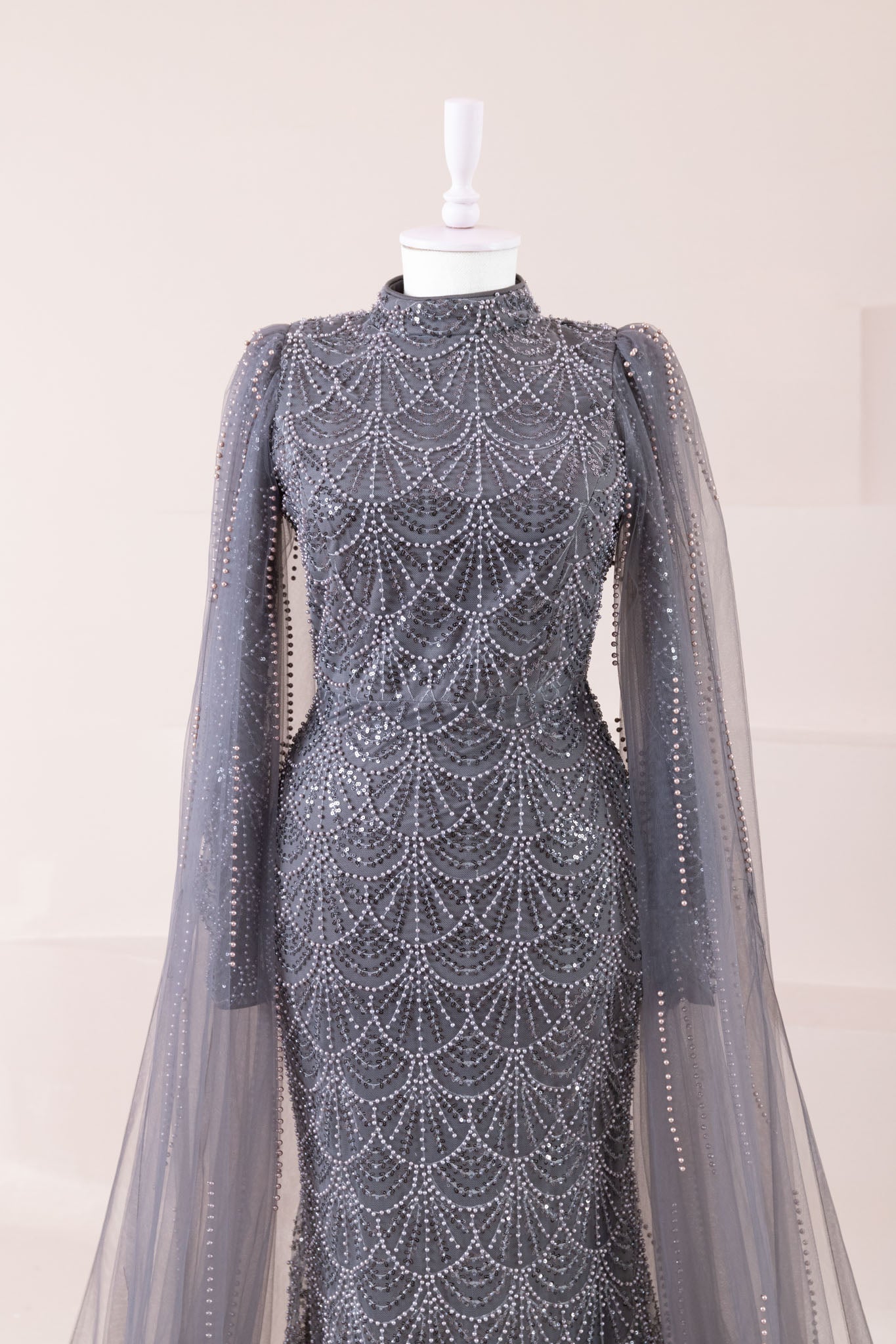 Leydi Tesettür Abiye - FioraofDress - tesettur - abiye - Antrasit - 36 - hijab - evening - dress