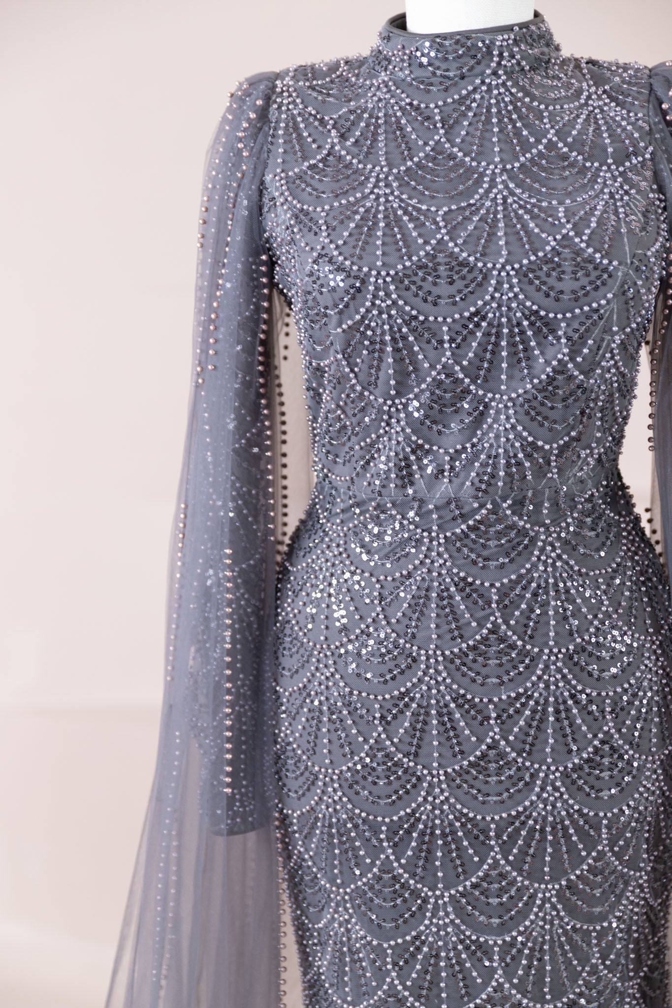 Leydi Tesettür Abiye - FioraofDress - tesettur - abiye - Antrasit - 36 - hijab - evening - dress