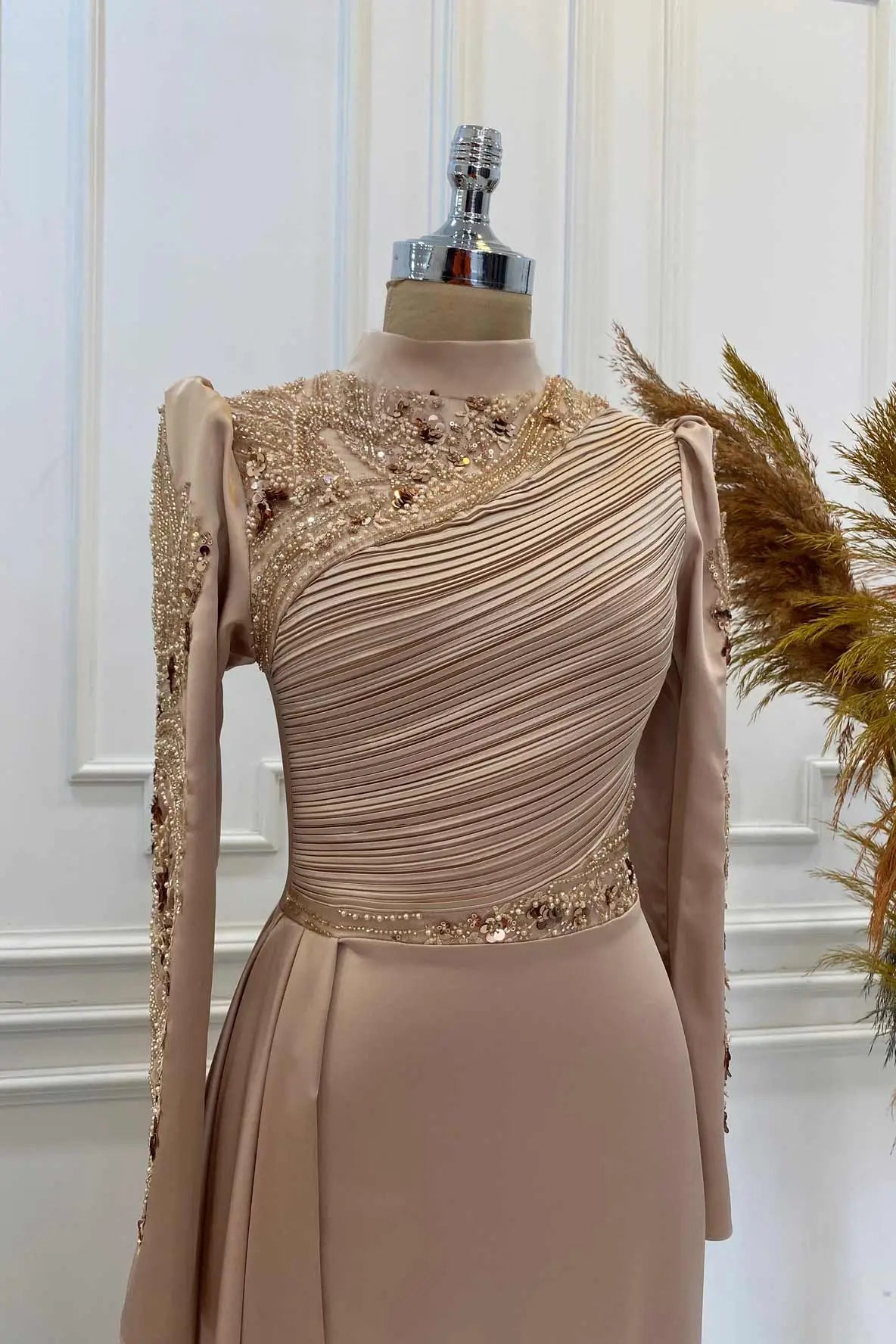 Leyla Tesettür Abiye - FioraofDress - tesettur - abiye - rose - 38 - hijab - evening - dress