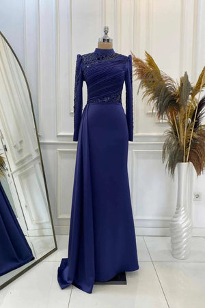 Leyla Tesettür Abiye - FioraofDress - tesettur - abiye - lacivert - 38 - hijab - evening - dress