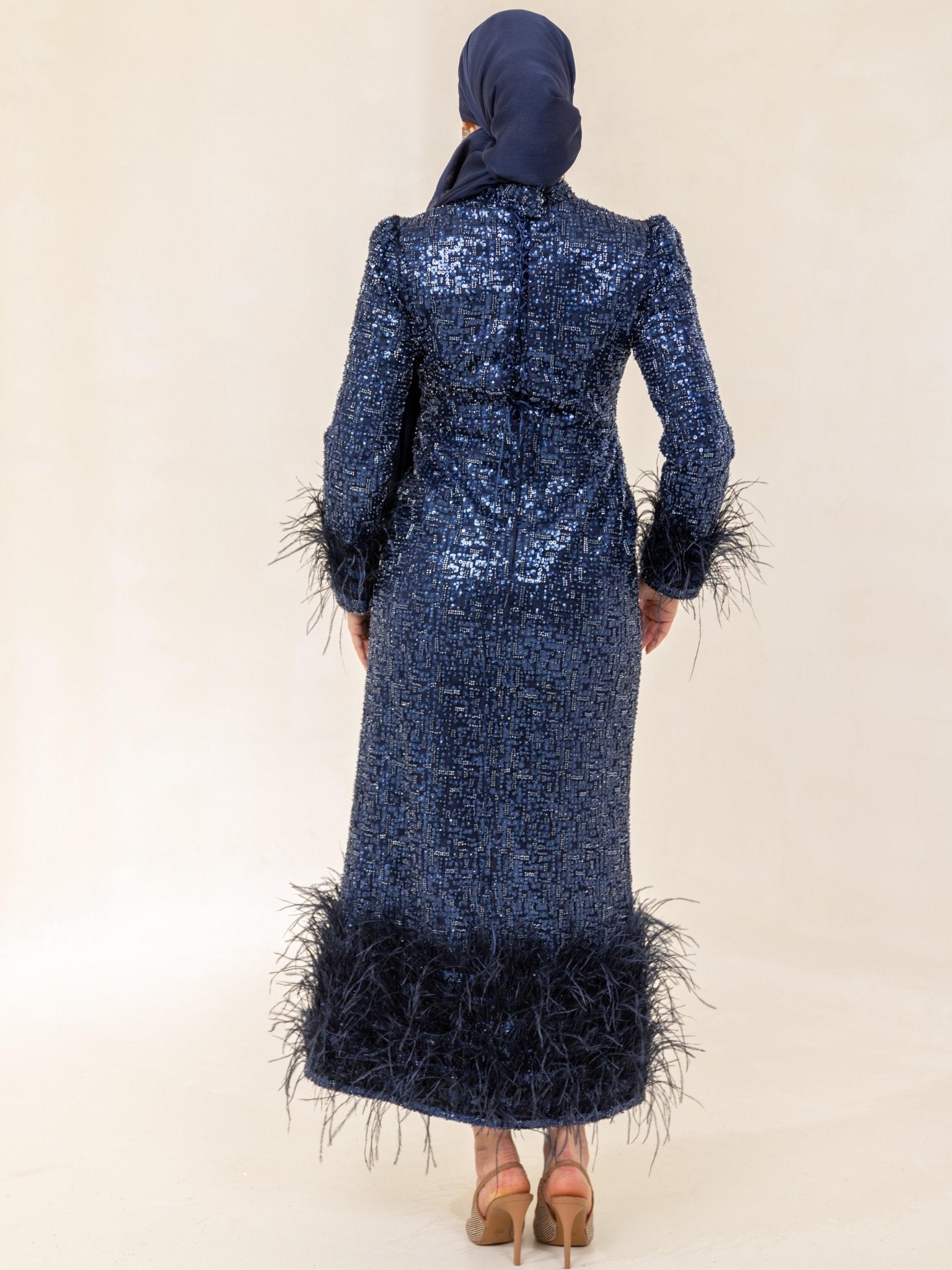 Leyna Tesettür Abiye - FioraofDress - tesettur - abiye - lacivert - 42 - hijab - evening - dress