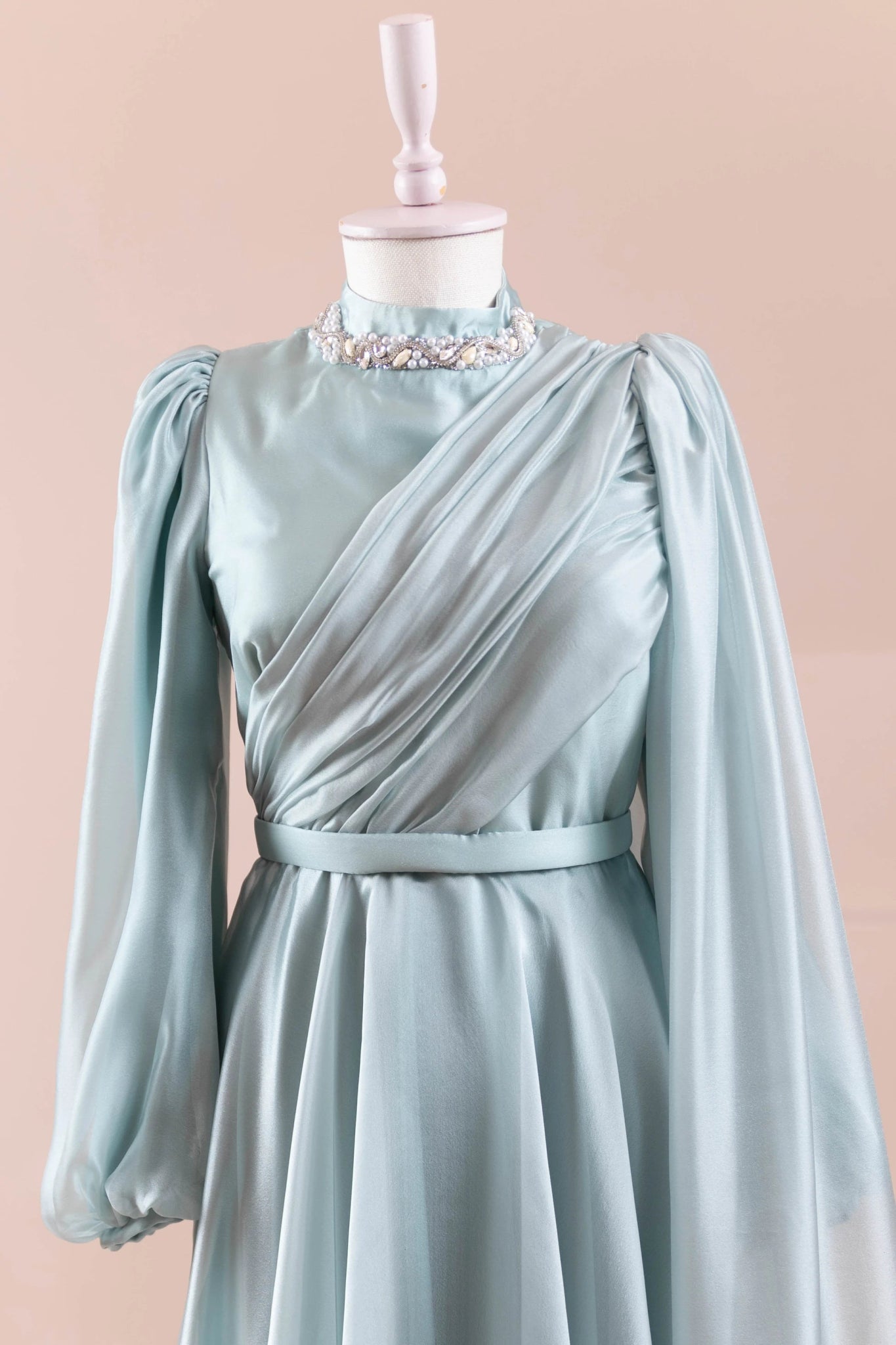 Liora Tesettür Abiye - FioraofDress - tesettur - abiye - mint - 38 - hijab - evening - dress