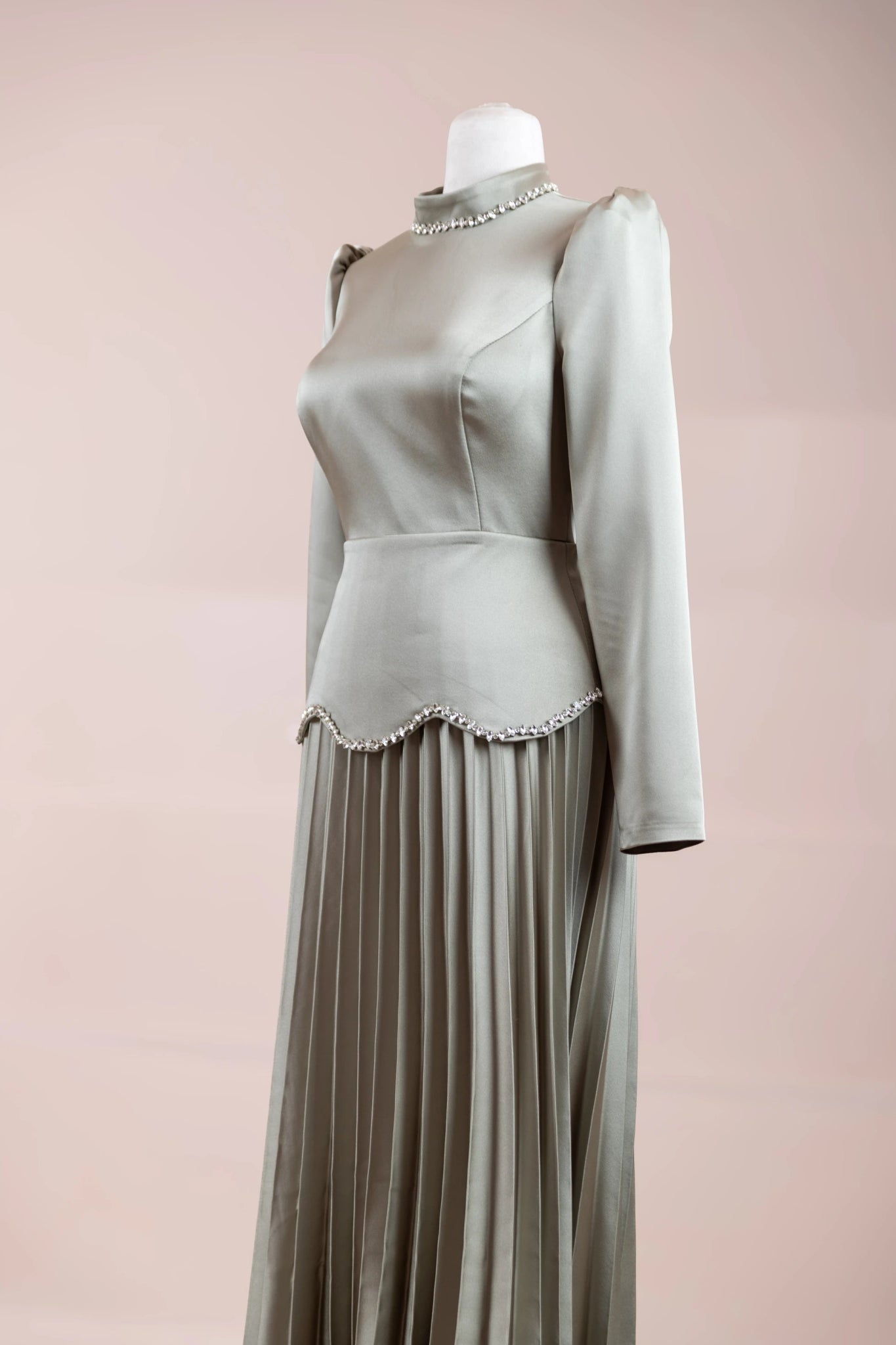 Lolita Tesettür Abiye - FioraofDress - tesettur - abiye - Çagla yeşili - 38 - hijab - evening - dress