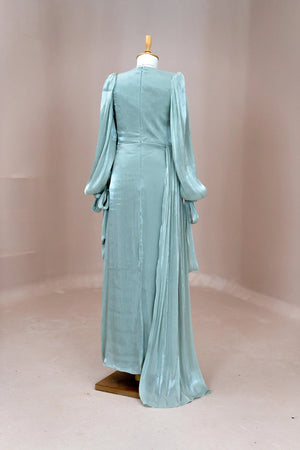 Lotus Tesettür Abiye - FioraofDress - tesettur - abiye - mint - 38 - hijab - evening - dress