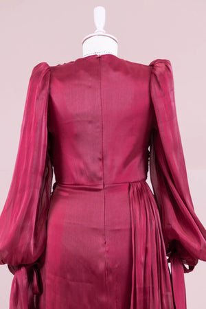 Lotus Tesettür Abiye - FioraofDress - tesettur - abiye - BORDO - 38 - hijab - evening - dress