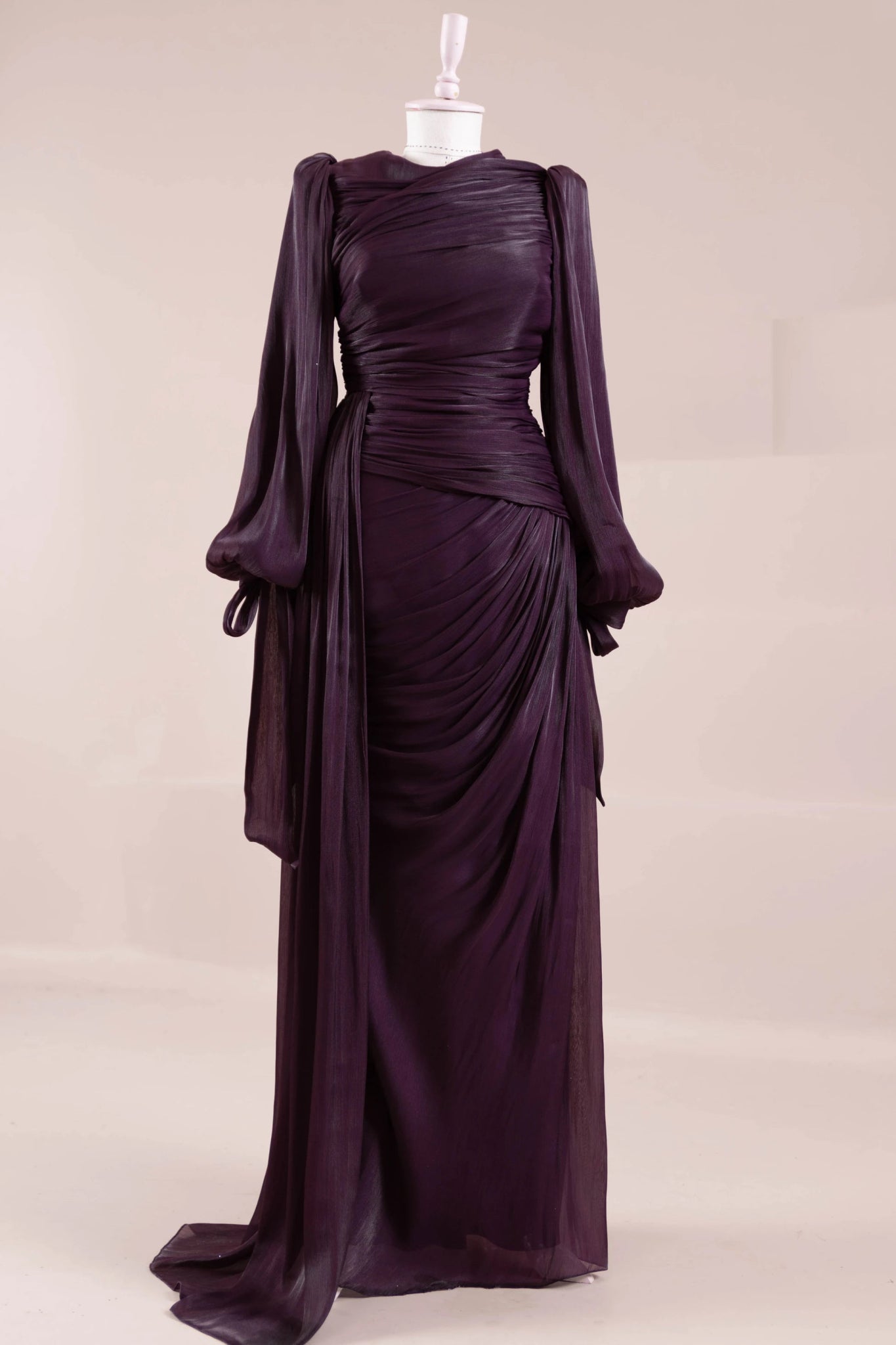 Lotus Tesettür Abiye - FioraofDress - tesettur - abiye - Ametist Moru - 38 - hijab - evening - dress