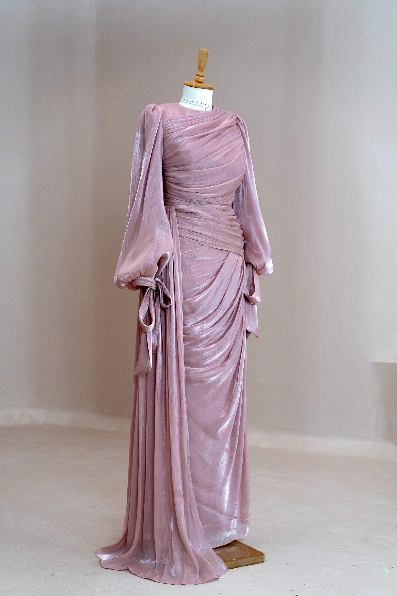 Lotus Tesettür Abiye - FioraofDress - tesettur - abiye - Pudra - 38 - hijab - evening - dress