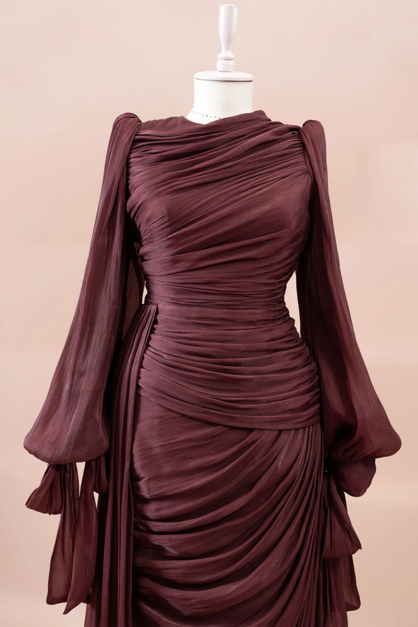 Lotus Tesettür Abiye - FioraofDress - tesettur - abiye - bery burgundy - 38 - hijab - evening - dress