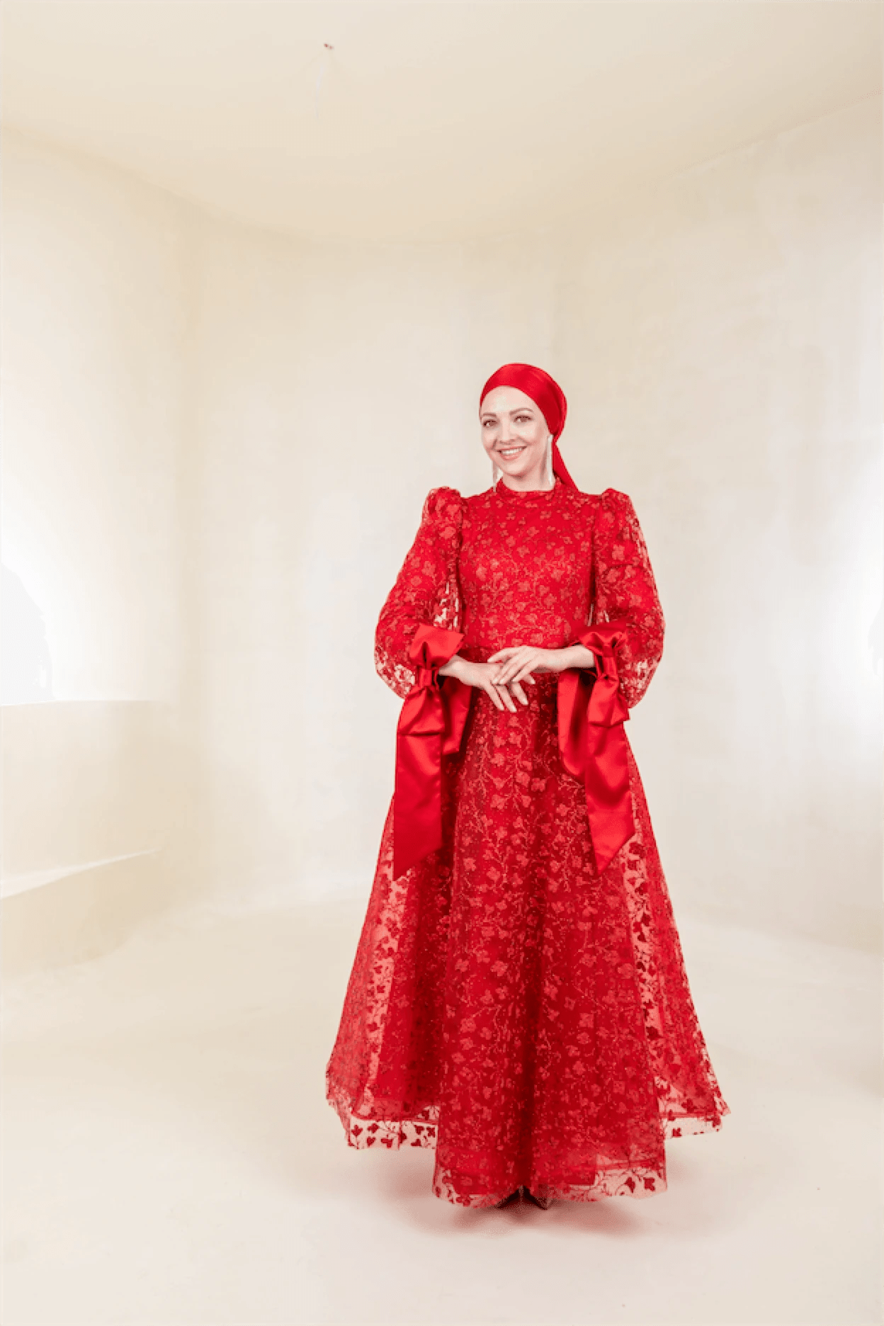 Lucetta Tesettür Abiye - FioraofDress - tesettur - abiye - 44 - Kırmızı - hijab - evening - dress