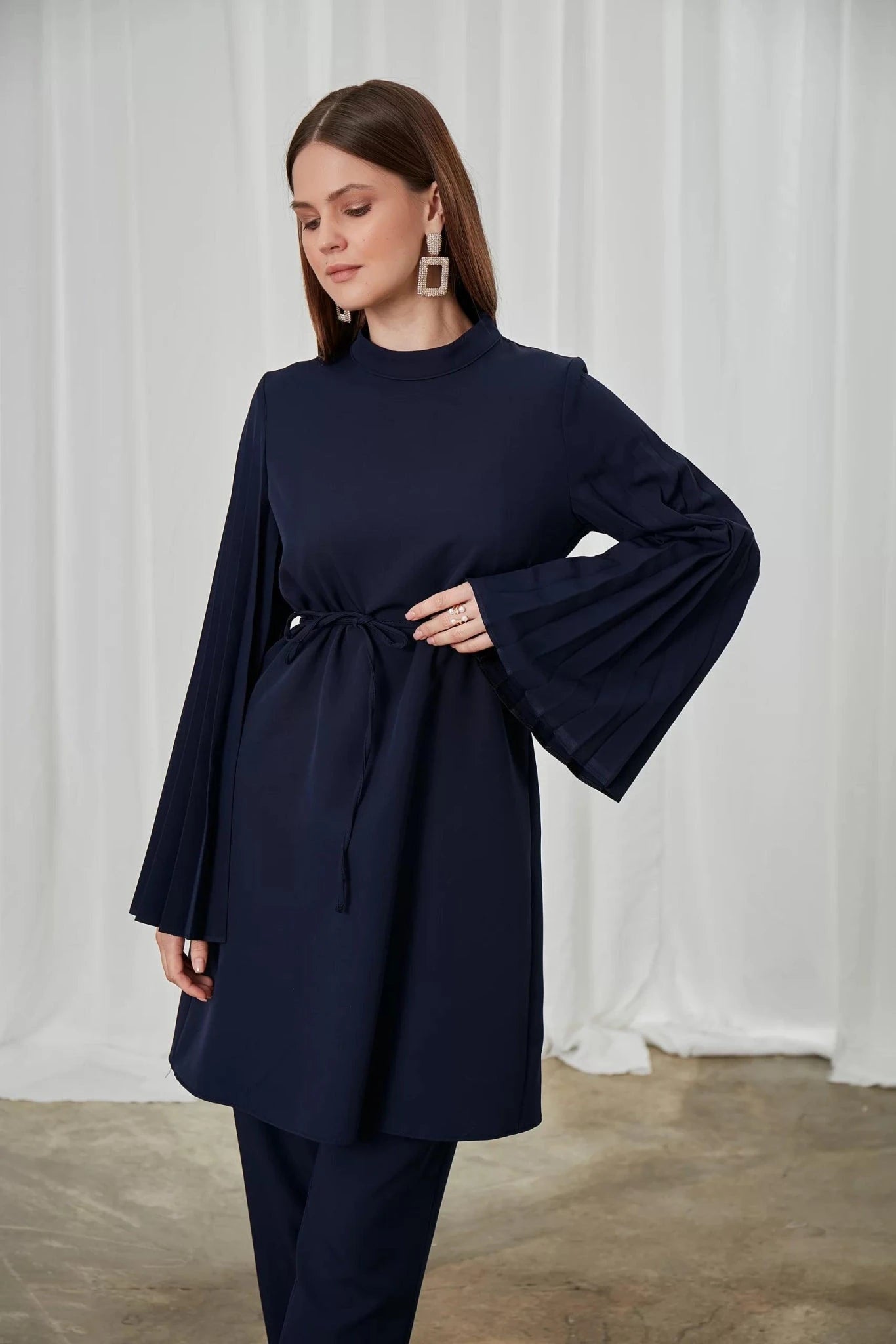Lucia Pantolon Takım - FioraofDress - tesettur - abiye - lacivert - 42 - hijab - evening - dress