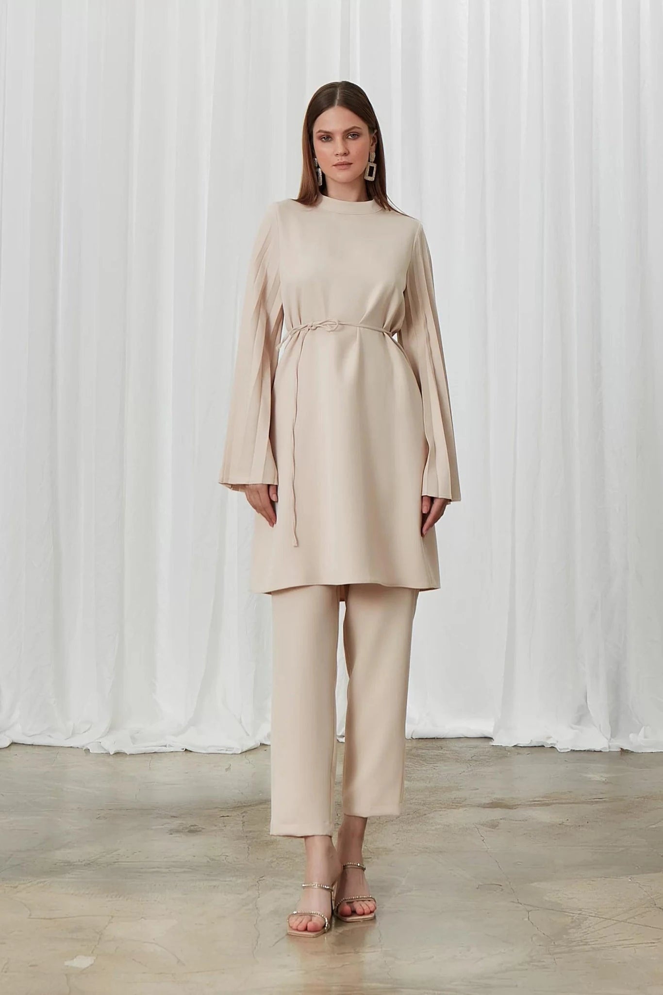 Lucia Pantolon Takım - FioraofDress - tesettur - abiye - lacivert - 42 - hijab - evening - dress