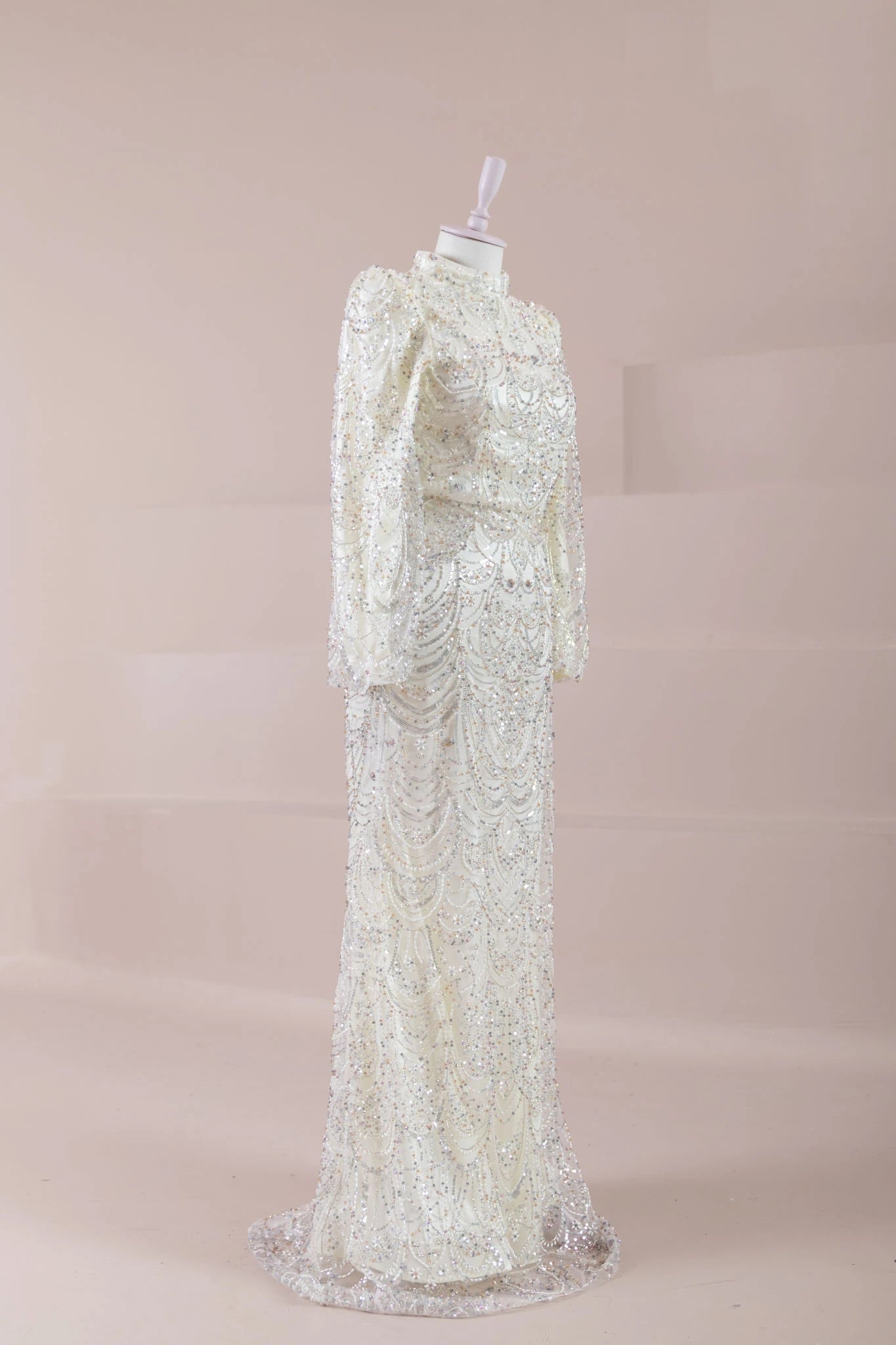 Luna Tesettür Abiye - FioraofDress - tesettur - abiye - Ekru - 38 - hijab - evening - dress