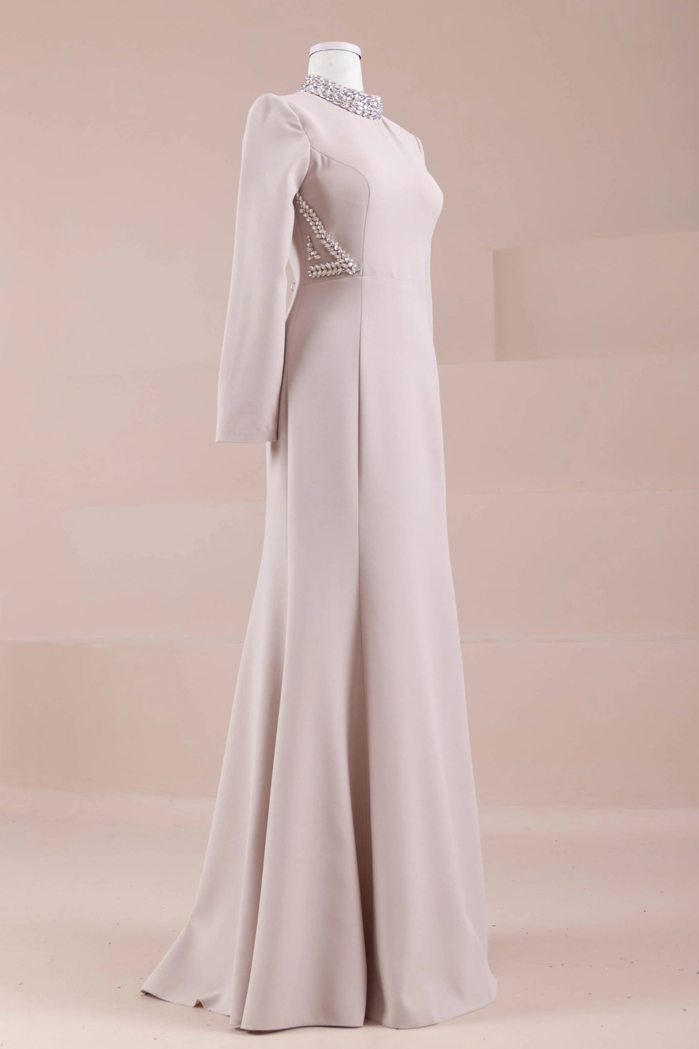 Lunza Tesettür Abiye - FioraofDress - tesettur - abiye - Pudra - 38 - hijab - evening - dress