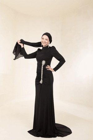 Lydia Tesettür Abiye - FioraofDress - tesettur - abiye - 44 - Siyahh - hijab - evening - dress